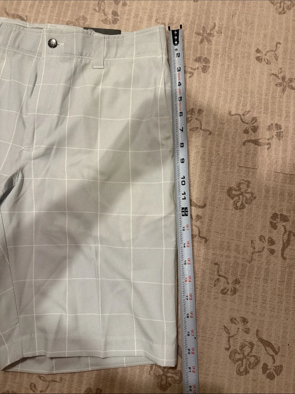 Callaway Light Gray Windowpane Golf Shorts